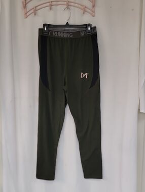 Men's Olive Green MY RUNNING Performance Joggers